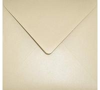 Netuno 25 enveloppes nacrées sable carrées 153x153 mm chic et raffinées