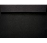 Netuno 25 enveloppes noires C5 162 x 229 mm 120g Burano Nero rabat droit enveloppes de haute qualité enveloppes élégantes noires pour funérailles invitations mariage anniversaires Noël fêtes