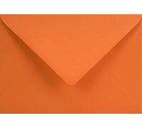 Netuno 25 enveloppes orange B6 125 x 175 mm 115g Sirio Color Arancio rabat pointu enveloppes de couleur pour lettres cartes de voeux cartes d'invitation mariage anniversaires Noël enveloppe cadeau