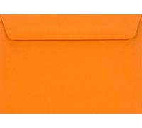 Netuno 25 enveloppes oranges C6 114x162mm rabat droit Burano Arancio Trop 90g enveloppes élégantes enveloppes colorées de haute qualité pour cartes de vœux invitations mariage anniversaire Noël