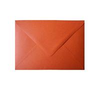Netuno 25 enveloppes rouges B6 125 x 175 mm 120g Materica Terra Rossa rabat pointu enveloppes écologiques colorées papier naturel pour cartes d'invitation mariage cartes de voeux Noël cartes postales