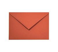 Netuno 25 enveloppes rouges C6 114 x 162 mm 120g Materica Terra Rossa rabat pointu enveloppes écologiques colorées papier naturel pour invitations mariage cartes de voeux Noël cartes postales