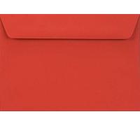 Netuno 25 enveloppes rouges C6 114 x 162 mm 90g Burano Rosso Scarlatto enveloppe couleur enveloppes colorées pour faire-part lettres cartes de vœux invitations mariage anniversaire cartes postales