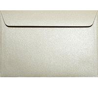 Netuno 25 enveloppes sables nacrées C6 114x162mm 120g Majestic Sand enveloppes décoratives élégantes brillantes pour mariage anniversaire baptême Noël invitations cartes-lettres cartes de voeux