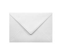 Netuno 25 enveloppes striées blanches B6 125 x 175 mm 120g Aster Laid White enveloppes nervurées élégantes papier texturé pour lettres invitations cartes de vœux mariage anniversaire Noël