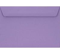 Netuno 25 enveloppes violettes C6 114x162mm rabat droit Burano Violet 90g enveloppes élégantes enveloppes colorées de haute qualité pour cartes de vœux invitations mariage anniversaire Noël