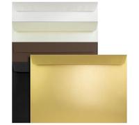 Netuno 25 grandes enveloppes élégantes mix C4 229 x 324 mm set de grandes enveloppes pour documents photos invitations mariage certificats contrats lettres A4