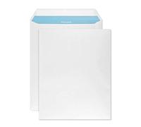 Netuno 250 enveloppes d’expédition blanches C4 229 x 324 mm 90g grandes pochettes d’expédition sans fenêtre enveloppes commerciales grand format pour lettres A4 documents factures enveloppe postale