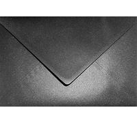 Netuno 250 enveloppes nacrées noires C5 162 x 229 mm 120g Aster Metallic Black grande enveloppe brillante enveloppes élégantes pour documents A5 lettres mariage invitations cartes de voeux Noël
