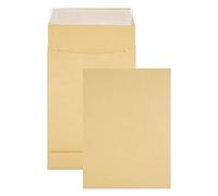 Netuno 250 pochettes d'expédition à soufflets brunes B5 176 x 250 mm 130g pochettes à soufflets extensibles grandes enveloppes expédition pour livres documents grande enveloppe soufflet fond pincé