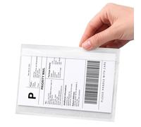 Netuno 250 pochettes porte-documents autocollantes C6 175 x 129 mm pochettes d’expédition enveloppes transparentes autocollantes pour bon de livraison bordereau de livraison