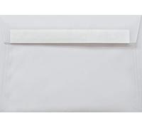 Netuno 25x enveloppe transparente 162x229mm C5 110g Golden Star enveloppes transparentes blanches rabat droit enveloppes en papier calque pour anniversaires Noël mariages invitations cartes de vœux