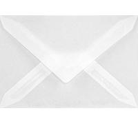 Netuno 25x mini enveloppe transparente 80x120mm C7 110g Golden Star enveloppes transparentes blanches rabat pointu enveloppes en papier calque pour anniversaires mariages invitations cartes de vœux