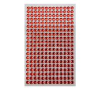 Netuno 260 pierres scintillantes rouges 6mm autocollants pour bricolage perles autocollantes strass autocollants perles de maquillage autocollants scintillantes pour décoration artisanat maquillage