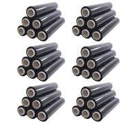 Netuno 36 rouleaux de film étirable noir 23 microns 500mm 2,5kg film pour palettes emballage étirable rouleau de plastique extensible pour emballer colis protection plastique emballage déménagement