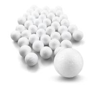 Netuno 48 Petites Boules en polystyrène 2,5 cm Boules à décorer Boule polystyrène Blanche pour décorations Noël travaux manuels DIY Bricolage Loisirs créatifs Boule de Noël