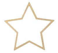 Netuno 5 étoiles en bois 16cm x 1cm x 3mm cadres en bois étoile naturel pendentif en bambou pour bricolage macramé DIY Attrape-rêves travaux manuels décoration murale loisirs créatifs art et artisanat