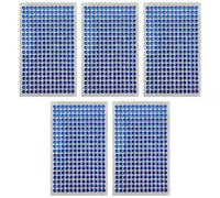 Netuno 5 x 260 pierres scintillantes bleues foncées 6mm autocollants pour bricolage perles autocollantes strass autocollants perles de maquillage autocollants scintillantes pour décoration artisanat
