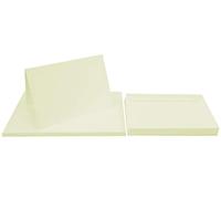 Netuno 50 cartes crèmes avec enveloppes couleurs assorties C6 114 x 162 mm set de carte pliée papier décoratif et enveloppe colorée pour mariage anniversaire DIY invitations Noël cartes de voeux