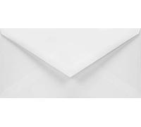 Netuno 50 enveloppes blanches DL 110x220 mm 120g Aster Smooth Extra White enveloppes longues élégantes de haute qualité pour cartes de vœux invitations mariage Baptême communion anniversaires
