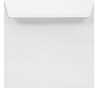 Netuno 50 enveloppes carrées blanches 156 x 156 mm 100g Lessebo Smooth White enveloppes élégantes enveloppe faire-part pour invitations cartes de vœux mariage anniversaire baptême première communion