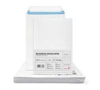 Netuno 50 enveloppes d’expédition blanches C5 162x229mm 90g grandes pochettes d’expédition sans fenêtre enveloppes commerciales grand format pour lettres documents factures contrats enveloppe postale