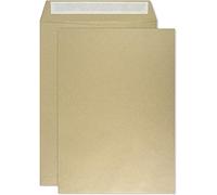 Netuno 50 enveloppes d’expédition brunes B4 250 x 353 mm 100g grandes pochettes d’expédition sans fenêtre enveloppes commerciales grand format pour lettres documents factures contrats