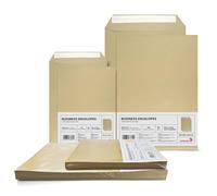Netuno 50 enveloppes d’expédition brunes C4 & + 50 C5 grandes pochettes d’expédition fenetre a gauche enveloppes commerciales grand format pour lettres A4 documents factures enveloppe postale