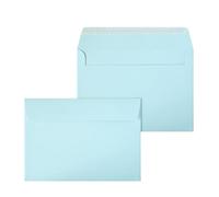 Netuno 50 enveloppes élégantes couleur bleu clair C5 162 x 229 mm 120g grande enveloppe rabat droit enveloppes colorées pour documents A5 lettres mariage anniversaire invitations cartes de voeux