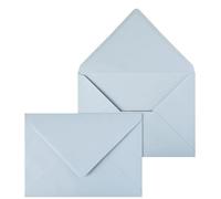 Netuno 50 enveloppes élégantes couleur bleu pastel C5 162 x 229mm 120g grande enveloppe rabat pointu enveloppes colorées pour documents A5 lettres mariage anniversaire Noël invitations cartes de voeux