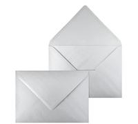 Netuno 50 enveloppes nacrées couleur argenté C5 162 x 229 mm 120g grande enveloppe brillante enveloppes élégantes pour documents A5 lettres mariage anniversaire Noël invitations cartes de voeux