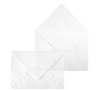 Netuno 50 enveloppes transparentes blanches C5 162 x 229 mm 110g grande enveloppe transparente enveloppes élégantes pour documents A5 lettres anniversaire cartes de mariage cartes de Noël invitations
