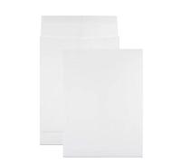 Netuno 50 pochettes d'expédition à soufflets blanches B4 250 x 353 mm 130g pochettes à soufflets extensibles grandes enveloppes expédition pour livres documents grande enveloppe soufflet fond pincé