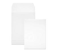 Netuno 50 pochettes d'expédition à soufflets blanches B5 176 x 250 mm 130g pochettes à soufflets extensibles grandes enveloppes expédition pour livres documents grande enveloppe soufflet fond pincé