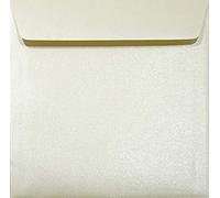Netuno 500 enveloppes carrées crème nacré 156x156 mm 120g Majestic Candlelight Cream enveloppes décoratives élégantes brillantes pour mariage anniversaire baptême Noël invitations cartes de voeux