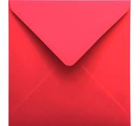 Netuno 500 enveloppes carrées rouges 110 x 110 mm 120g Malmero Vermillon enveloppes décoratives enveloppes colorées pour cartes de voeux invitations mariage anniversaires enveloppes de couleur