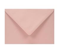 Netuno 500 enveloppes colorées roses pâles B6 125x175 mm 110g Woodstock Cipria rabat pointu enveloppes recyclées enveloppes éco vintage pour mariage anniversaire Noël invitations cartes de voeux