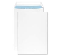 Netuno 500 enveloppes d’expédition blanches B5 176 x 250 mm 90g grandes pochettes d’expédition sans fenêtre enveloppes commerciales grand format pour documents factures contrats enveloppe postale