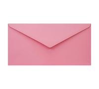 Netuno 500 Enveloppes Roses Longues Recyclées DL 110x220 mm 110g Woodstock Rosa - Rabat Pointu, Éco Vintage, Colorées pour Mariage, Anniversaire, Noël, Invitations, Cartes de Voeux