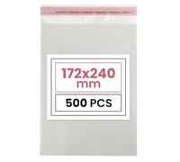 Netuno 500 PP pochettes plastiques autocollantes 17,2x24 cm réutilisables