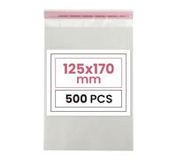 Netuno 500 sachets plats en PP 12,5 x 17 cm sachets plastiques transparents en polypropylène emballages d'envoi sacs plastiques transparents sacs plats d'expédition sac d'expédition plastique