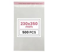Netuno 500 sachets plats en PP 23 x 35 cm sachets plastiques transparents en polypropylène emballages d'envoi sacs plastiques transparents sacs plats d'expédition sac d'expédition plastique