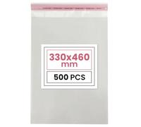 Netuno 500 sachets plats en PP 46 x 33 cm sachets plastiques transparents en polypropylène emballages d'envoi sacs plastiques transparents sacs plats d'expédition sac d'expédition plastique