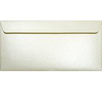 Netuno 500x enveloppe crème nacrée longue DL 110x220mm 120g Majestic Candelight Cream enveloppes décoratives élégantes pour mariage anniversaire baptême Noël invitations cartes-lettres cartes de voeux