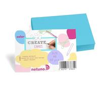 Netuno 50x carton bristol bleu A6 105x148mm 250g cartes vierges colorées carton de bricolage fiches cartes en papier cartonné DIY fiche bristol A6 papier cartonné créatif pour bricoler invitations