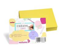 Netuno 50x carton bristol jaune A6 105x148mm 250g cartes vierges colorées carton de bricolage fiches cartes en papier cartonné DIY fiche bristol A6 papier cartonné créatif pour bricoler invitations