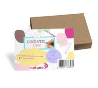 Netuno 50x carton bristol kraft A6 105x148mm 250g cartes vierges colorées carton de bricolage fiches cartes en papier cartonné DIY fiche bristol A6 papier cartonné créatif pour bricoler invitations