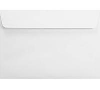 Netuno 50x enveloppes blanches C5 162x229 mm 120g Splendorgel Extra White enveloppes décoratives enveloppes élégantes rabat droit pour baptême mariage Noël cartes de voeux invitations anniversaires