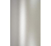 Netuno 50x papier nacré argent véritable A5 210 x 148 mm 120g Majestic Real Silver papier perlé papier brillant papier décoratif pour invitations cartes de vœux Noël anniversaire papier de bricolage