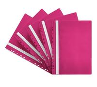 Netuno 5x chemise à lamelles perforée A4 rose protège-documents A4 dos rigide chemises de présentation couverture transparente farde à lamelles pour documents